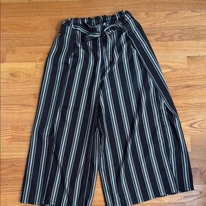 Amazon Black and White Striped Wide Leg Pants